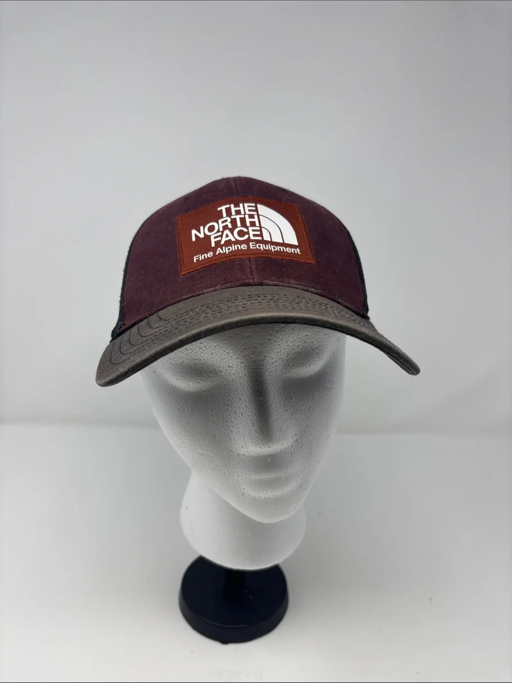 The North Face Maroon and Brown Patch Trucker Hat